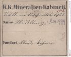 Etiketten zu Cerussit (Weißbleierz) (NHMW-MIN-Am999)
